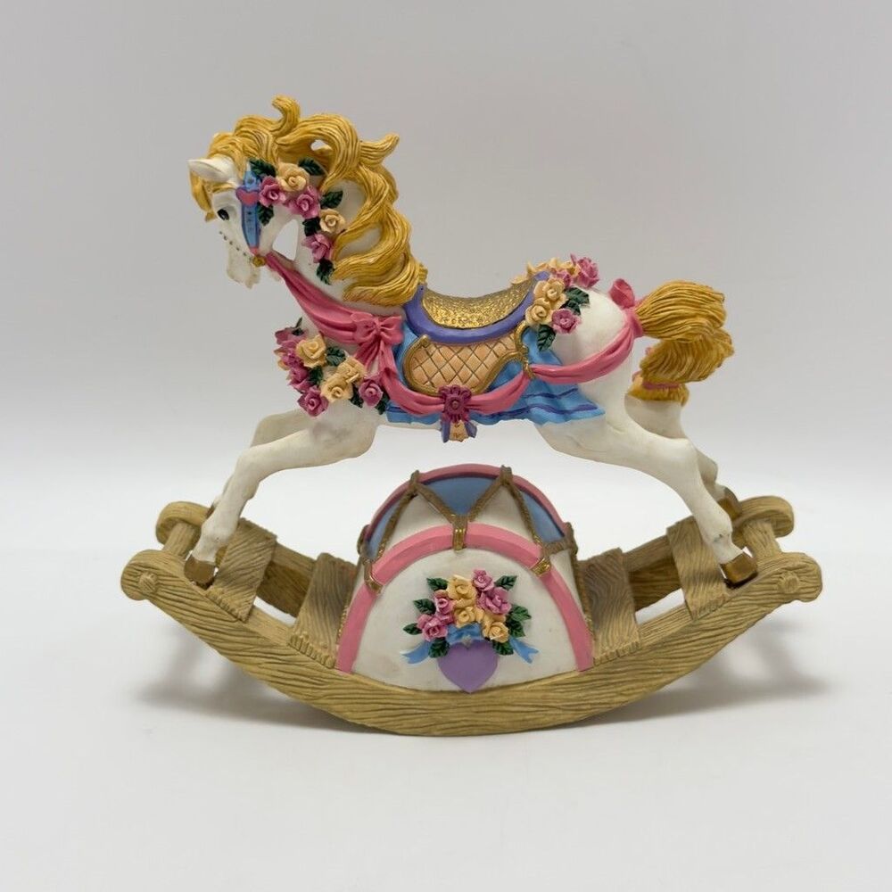 Vintage Westland Giftware Musical Carousel Rocking Horse Figurine